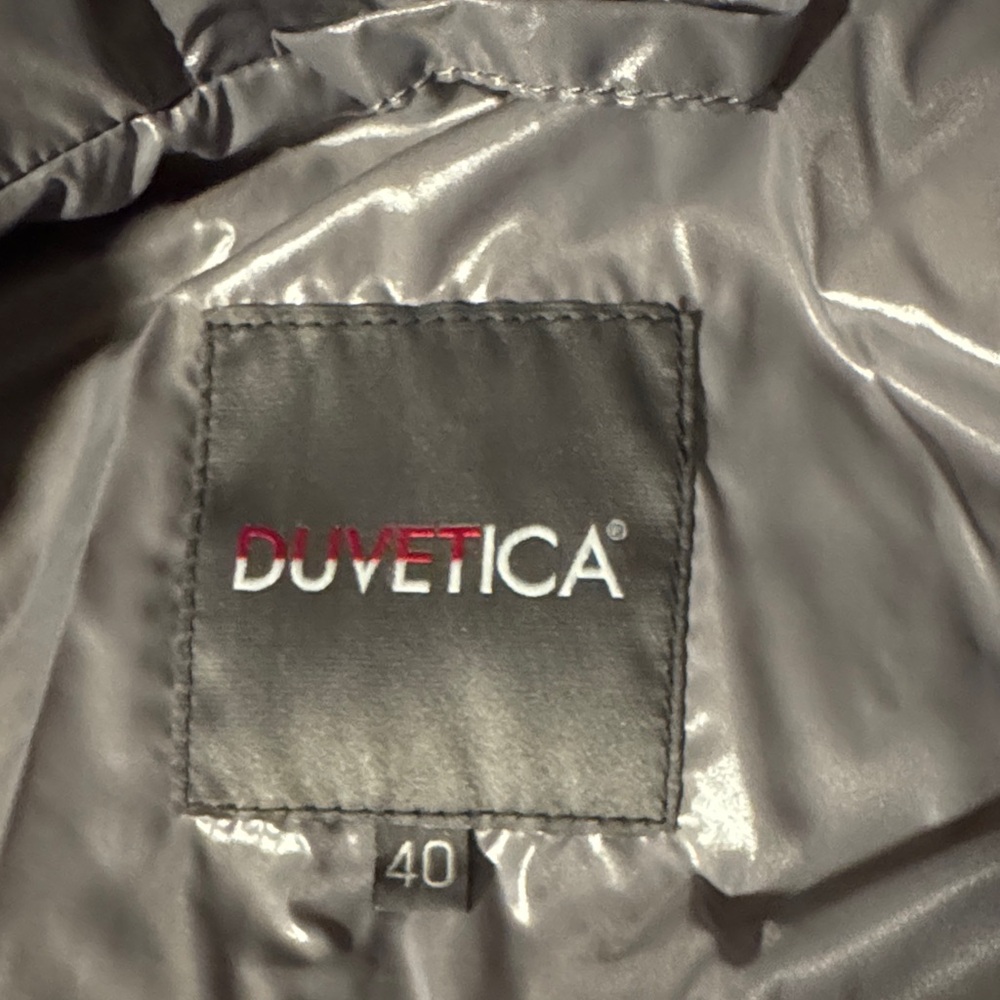 Duvetica dark green Puffer Vest with Blue zipper Accents